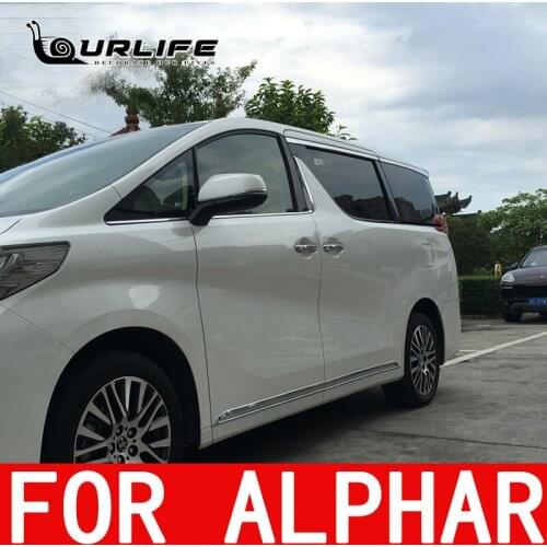 Car Accessories Styling For Toyota Alphard Vellfire 30 series 2016-2019 2020 Body Door Side Skirt Accent Moulding Sticker Trim