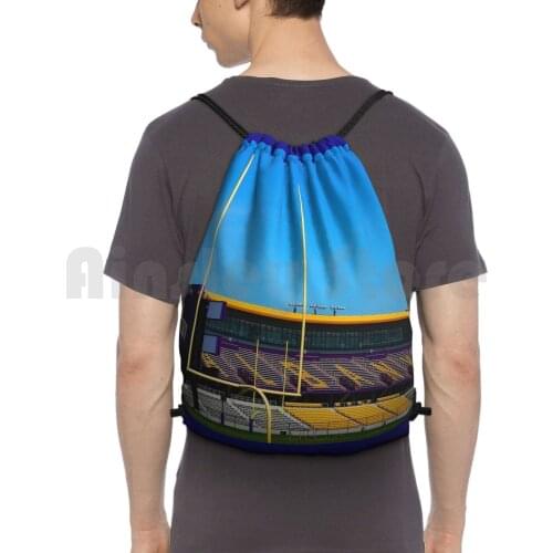 Bob Field ( Stadium ) Backpack Drawstring Bags Gym Bag Waterproof Stadiums New York Albany Capitals Buildings Football