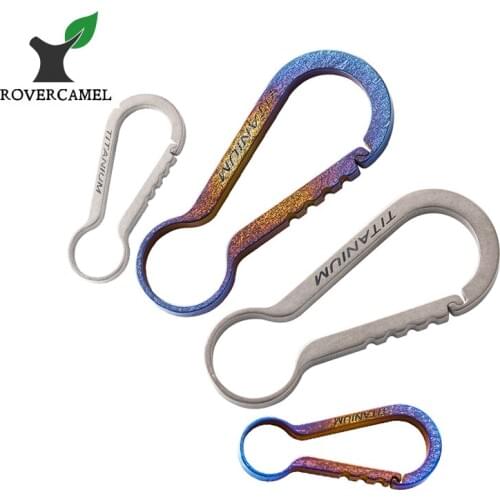 Rover Camel Titanium Mini High Loading-bearing Carabiner keychain Ta6119/ 6120 Outdoor Hook EDC Tool
