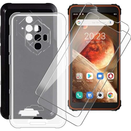 3-in-1 Case + Tempered Glass On For Blackview BV6600 ScreenProtector Glass For Blackview BV6600 Pro 2.5D Glass