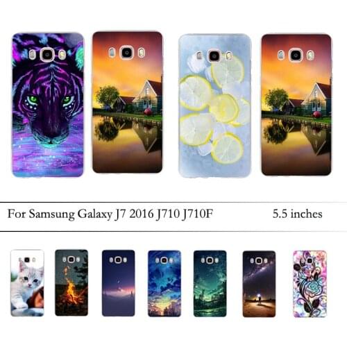 Phone Case For Samsung Galaxy J7 2016 J710 J710F Case Silicone For Samsung J7 2016 Coque Luxury Printed Bumper Protective Cover