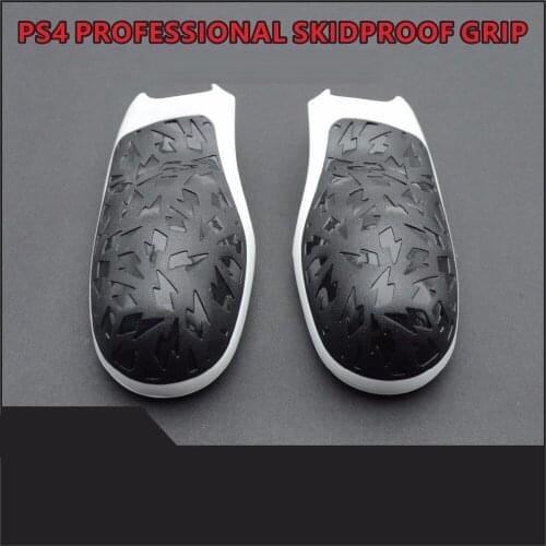 For PS4 Protective Skin Adjustable Trigger & Pro Grip Combo Kit - E-MODS GAMING For PS4 Controller Compatible (Black+white)