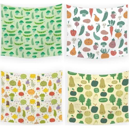 Katong Fruits and Vegetables room decoration accessories one direction anime room decor boho decoration home decor art tapestry