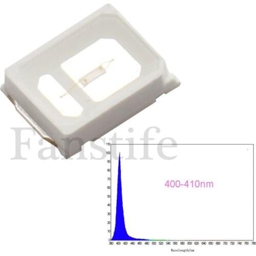 1000pcs/lot 415-425nm plant growth lamp beads led UV germicidal lamp 2835 lamp beads jewelry detection purple UV curing