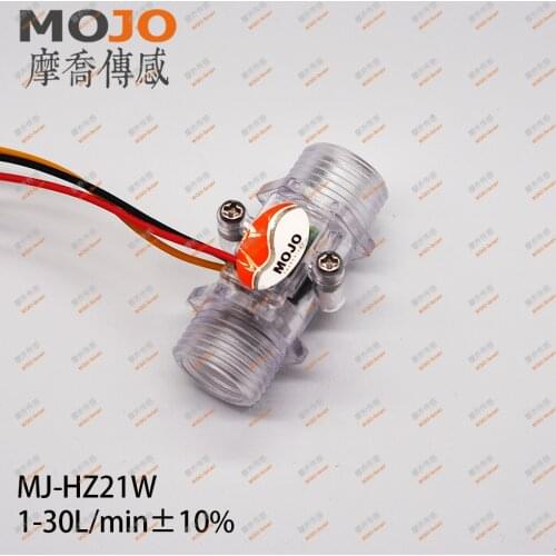 MJ-HZ21W G1/2" Flow Sensor Nylon Material PP High Chemical Resistance 10% Accuracy