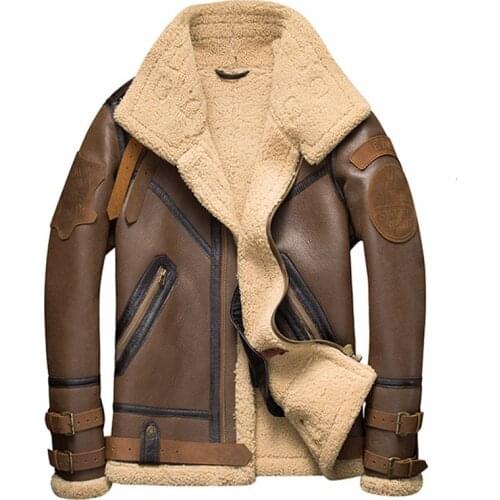 Leather Jacket Men 2020 Real Fur Coat Natural Sheep Shearing Winter Coat for Mens Clothing Chaqueta Cuero Hombre 8156 YY750