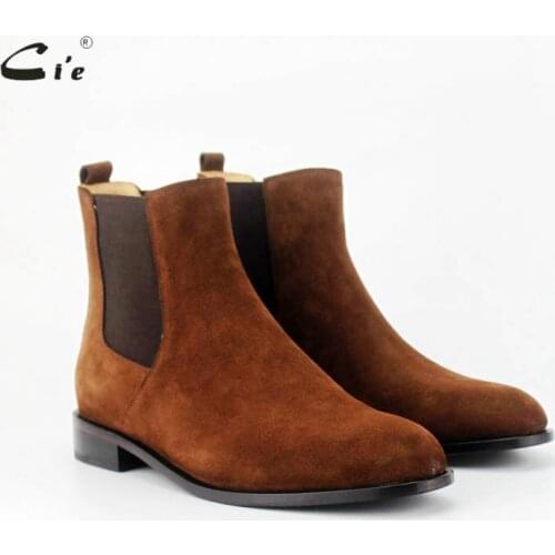 Cie Blake Stitched Chestnut Suede Men Boot Leather Sole Shoes Men Breathable Mens Dress Shoes Full Grain Calf Leather Gents A212