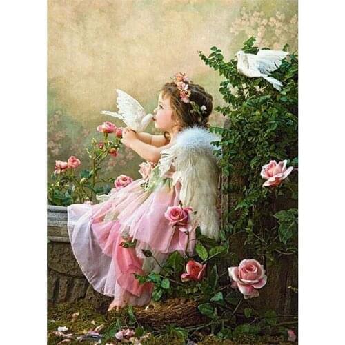 Region Angel DIY Embroidery 11CT Cross Stitch Kits Needlework Craft Set Printed Canvas Cotton Thread Home Decoration Wholesale