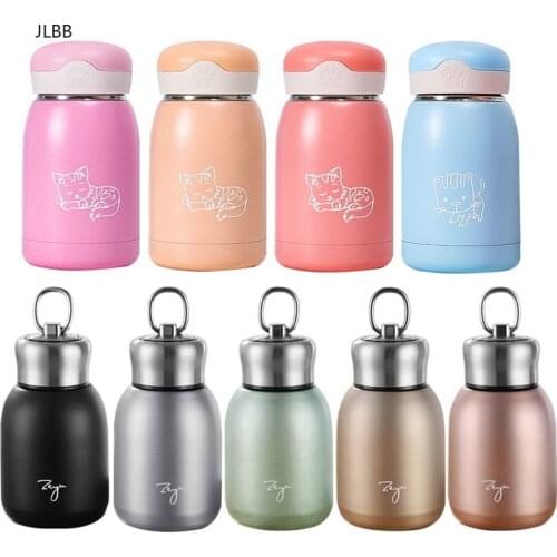 New 300ML Mini Coffee Vacuum Flasks Lovely Stainless Steel Thermos Portable Travel Water Bottle Insulated Thermal Bottle