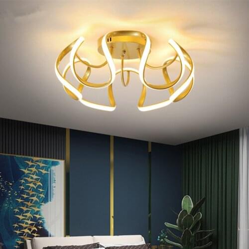 Nordic ceiling light Bedroom Lamp Living Study Room Decoration White Black gold ceiling light Color suspended ceiling light