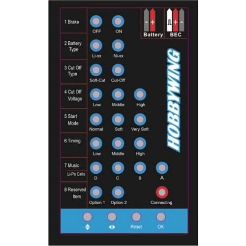 HOBBYWING Program Card LED BLACK Skywalker 20A 30A 40A 60A 80A FLYFUN Pentium ESC Heli