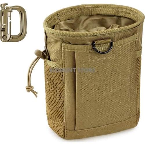 Tactical Molle Drawstring Magazine Dump Pouch Adjustable Military Utility Belt Fanny Hip Holster Bag Outdoor Ammo Pouch D Buckle