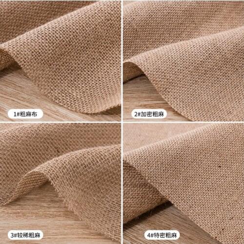 Faux Jute Fabric Raw Rough Solid Linen Fabric For Sewing Storage Bag And Pillow Case Background Cloth TJ0208