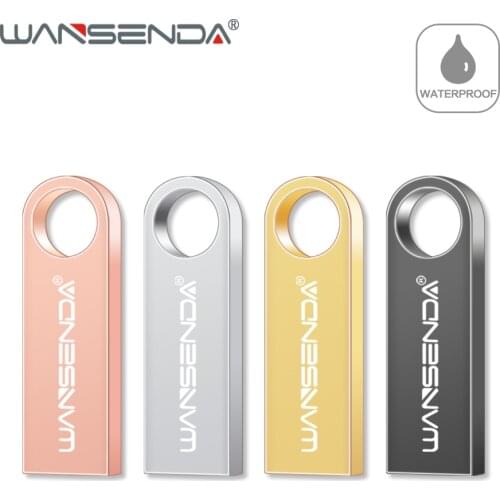 WANSENDA USB Flash Drive Pen Drive 8GB 16GB 32GB 64GB 128GB Pendrive Waterproof Metal U Disk Memoria Cle USB Memory Stick