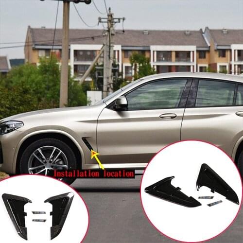 Car Exterior Air Outlet Trim For BMW X3 X4 2019-2021 ABS Accessories Car Shark Gill Side Fender Vent 3D Sticker Car Decoration