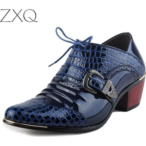 ZXQ Men's Patent Leather Shoes