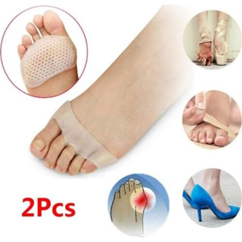 1 Pair Silicone Padded Forefoot Insoles High Heel Shoes Pad Gel Insoles Breathable Health Care Shoe Insole High Heel Shoe Insert