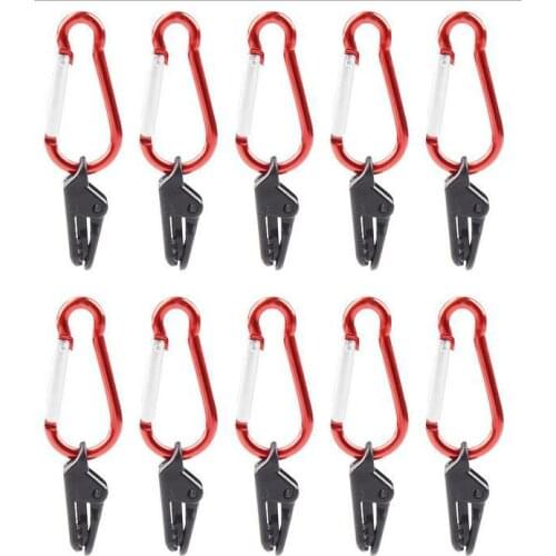 10 Pcs Tent Clip Awning Clamp Tarp Clips Snap Hangers Tent Camping Survival Tighten Tool Tent Accessory Outdoor Sports Tool