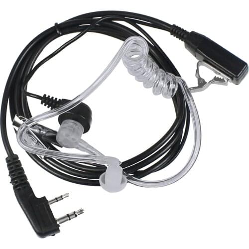 2 Pin PTT MIC Headset Covert Acoustic Tube In-ear Earpiece For Baofeng UV-5R BF-888S Radio Accessories Two Way Radio Accessories