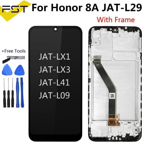 6.09" Black For Huawei Honor 8A honor 8A Pro JAT-L29 LCD Display+Touch Screen Digitizer Assembly with Frame Spare Parts+Tools