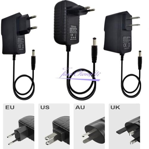 AC110-240V to DC12V 1A 2A Universal Power Adapter Supply Charger adaptor EU US UK AU plug for 2835 5050 LED light strip