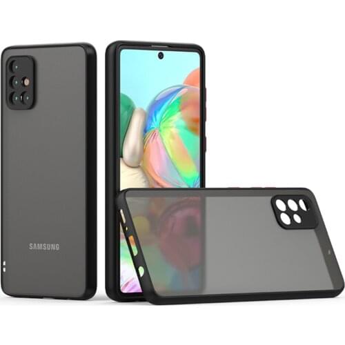 Lens Protection Phone Case For Samsung Galaxy A72 A52 A42 A32 M30S M30 S20 S10 Plus PC Matte Back Cover TPU Bumper Case