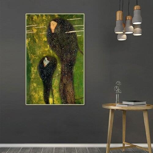 Citon Gustav Klimt《Water Sprites》Canvas Art Oil Painting Famous Artwork Poster Picture Wall Decor Home Interior Decoration