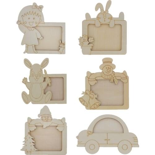 Rustic Wooden Picture Frame Hanging Home Decor Photo Frame Christmas Favor Craft