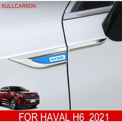 For Haval H6 2021 Car Door Fender Side Sticker Emblem Badge Decals Styling Metal Accessories Stainless