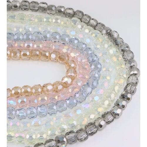 Eruifa 20pcs10mm Big Hole AB Faceted Glass Beads Charms Pendant Jewelry DIY Hand making Earring Necklace Bracelet