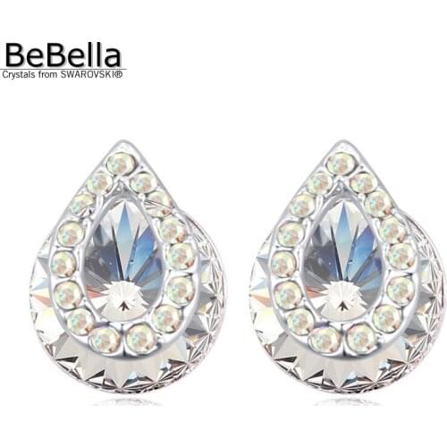 BeBella classic water drop shaped earrings made with Crystals from Swarovski for women gift