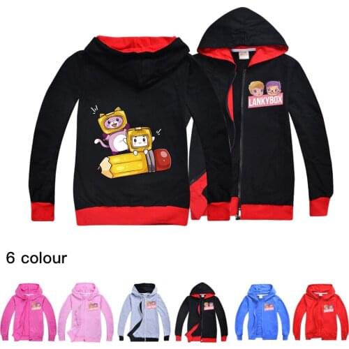 Lankybox Game Autumn Thin coat kids jacket cotton Clothing boys girl hoodie children sweatshirt Jackets boy clothes