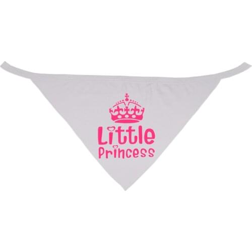 Little Princess Pattern Neck Adjustable Dog Bandana Pet Scarf Cute Neckerchief For Puppy Dog Cat Pet Bibs