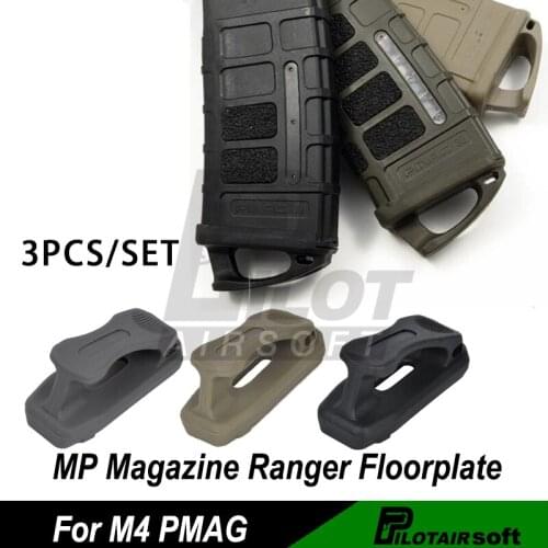 Element Pilotairsoft 3pcs/1set MP Magazine Ranger Floorplate For M4 PMAG Airsoft Hunting Accessories