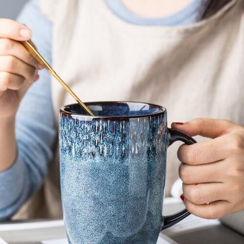 Coffee cup set Colorful mugs kawaii cups drinkware Simple retro ceramic coffee cup milk cup home breakfast cup drinking cup