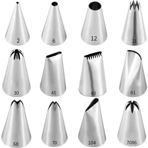 Icing Piping Tip Nozzles Pastry Bag Cake Decorating Tools Baking Cream Tip Kitchen Supplies 304 Decorating Mouth
