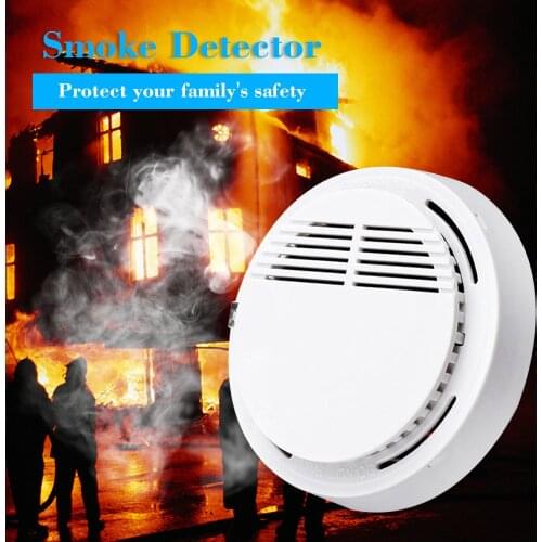Independent Fire Alarm Sensor 85 dB Smoke Detector Smoke Fire Detector Tester Smart Home Security System for Kitchen Hotel Cafe
