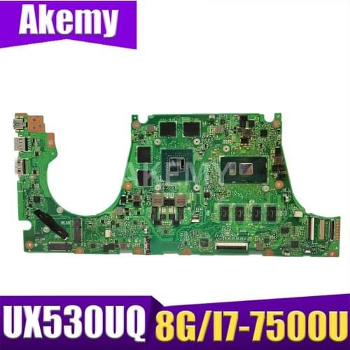 New 90NB0EG0-R00020 laptop Motherboard For Asus UX530U UX530UQ UX530UN UX530UR UX530UX Mainboard 8G/I7-7500U SR2ZV
