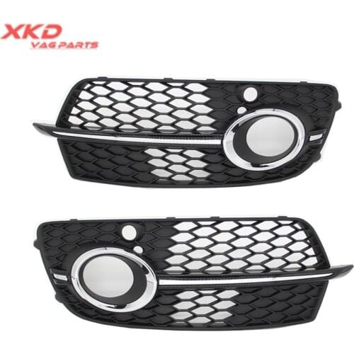 Front Left & Right Fog Light Grille Fit For Audi Q5 SQ5 Sport S-Line 2013--2017 8R0807681S 8R0807681N