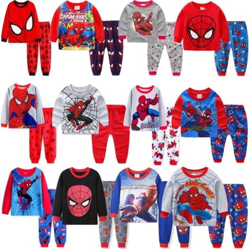 New Avenger Kids Pajamas Baby Boys Clothes Girl Sleepwear Children Spiderman Sets West Cowboy Pyjamas Superman Pijamas