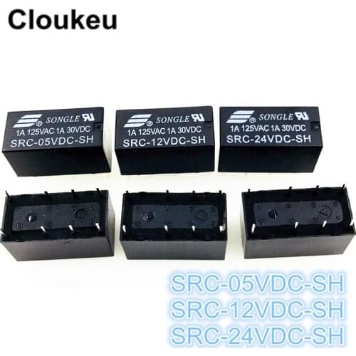 2Pcs Relay DIP8 SRC- 05VDC 12VDC 24VDC -SH 5V 12V 24V 1A
