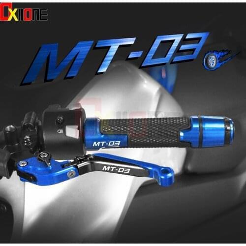Motorcycle Brake Clutch Levers Handlebar Hand Grips Ends For Yamaha MT03 MT 03 MT-03 2005-2019 2015 2016 2017 2018 Accessories