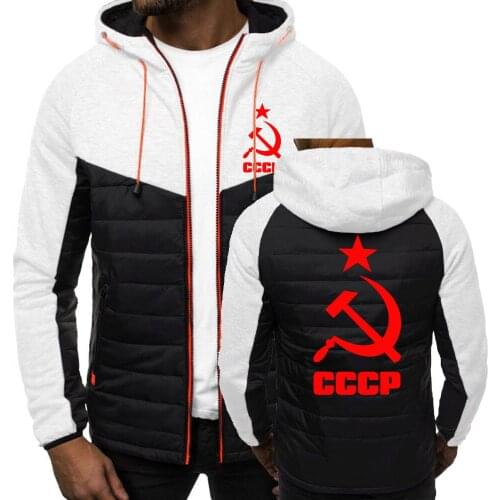 Spring Autumn 7 Color Padded CCCP Mens Hoodies Car Tesla Classic Logo Fashion Print Coat Male Thicken Casual Sport Zipper