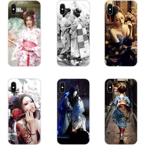 Silicone Shell Covers For Xiaomi Mi6 A1 5X 6X Redmi Note 5 5A 4X 4A 4 3 Plus Pro pocophone F1 Maiko Henshin japanese Geisha girl