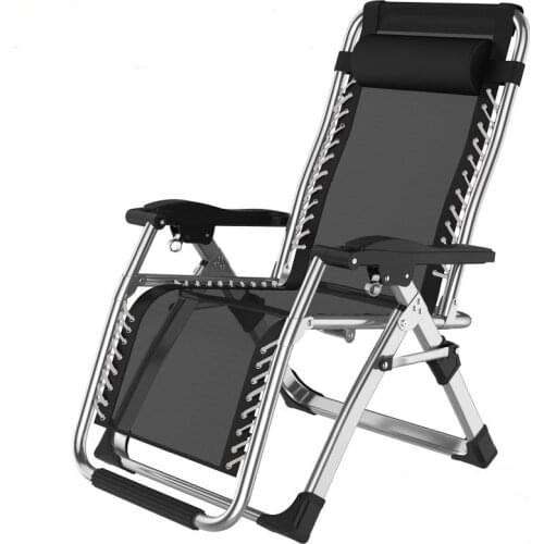 Folding Chaise Lounge Chair Office Lunch Break Back Chair Outdoor Leisure Home Beach Chair Lunch Break Recliner Portable