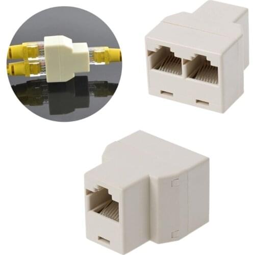 RJ45 CAT5 CAT5E Network Ethernet 1to2 Connector Adapter