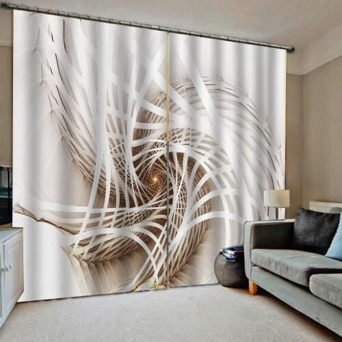Modern Home Decoration Blackout 3D Curtain stereoscopic lifelike Hollow staircase Curtains European For Living room Blackout