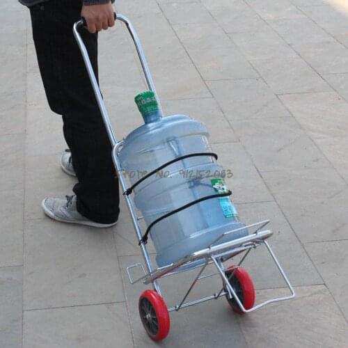 Folding Trolley, Small Pull Rider, Trailer, Portable Luggage Cart, Two-wheel Push, Grocery Cart, Shopping Cart For The Elderly
