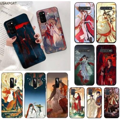 USAKPGRT Tian Guan Ci Fu Painted Phone Case Cover for Samsung S20 plus Ultra S6 S7 edge S8 S9 plus S10 5G lite 2020