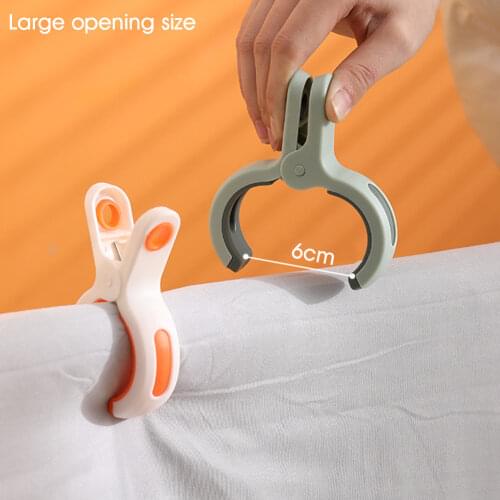 Beach Towel Clips Windproof Heavy-duty Spring Large Clamps Clothes Pegs Towel Holder Quilt Clamp with Rubber Shims Fast Delivery